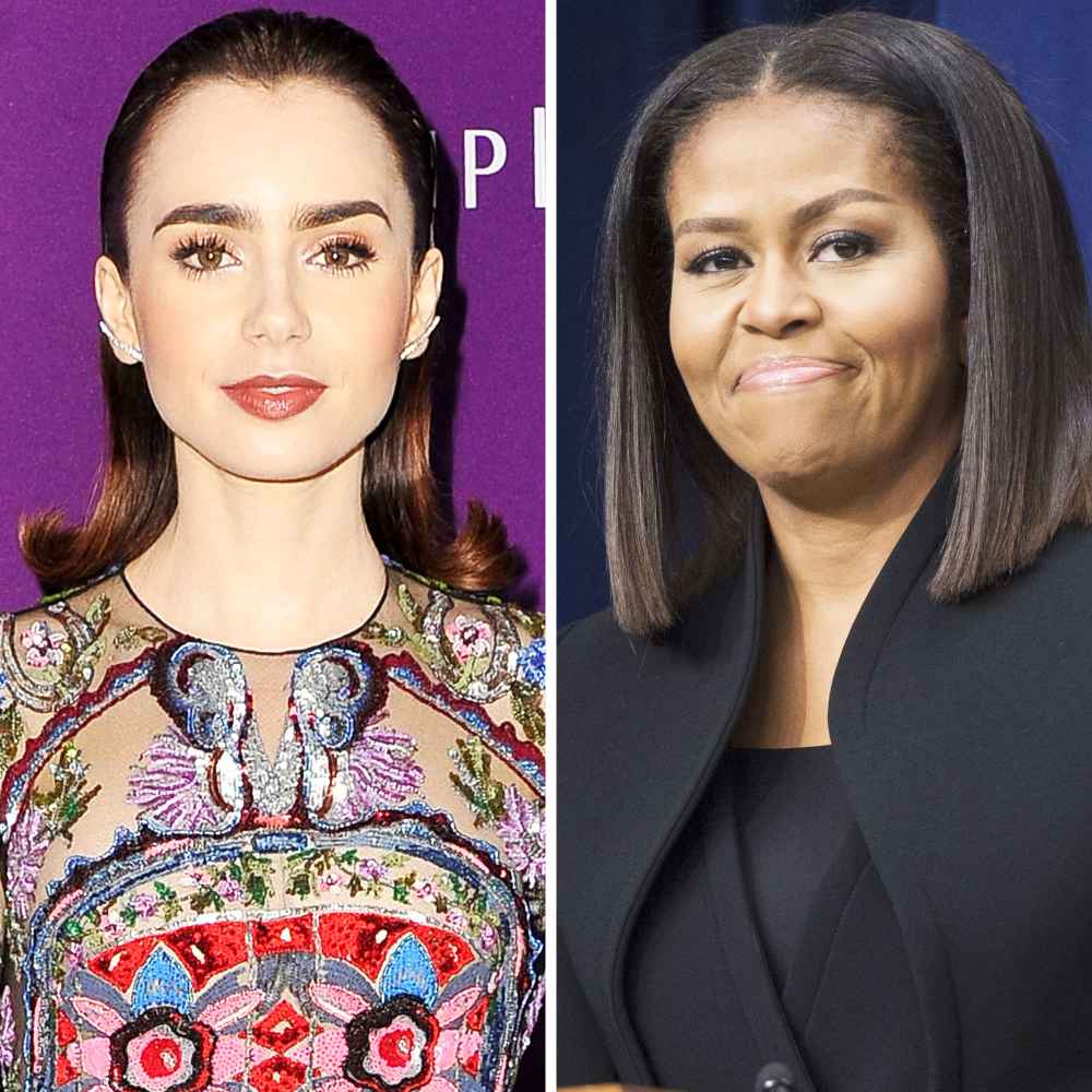 Lily Collins and Michelle Obama