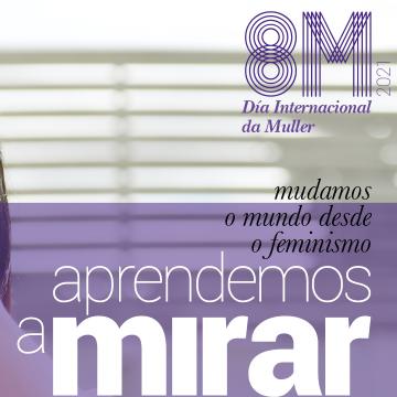 Banner da campaña do 8M 2021 protagonizada por unha docente