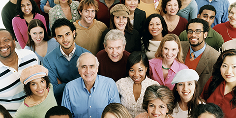 Group of men and women