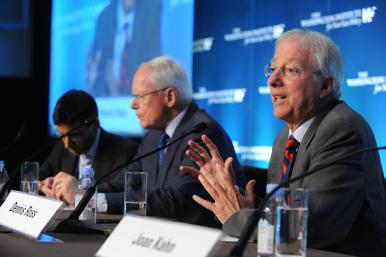 Washington Institute scholars speak at an event in 2019