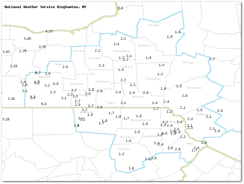 Rainfall amounts