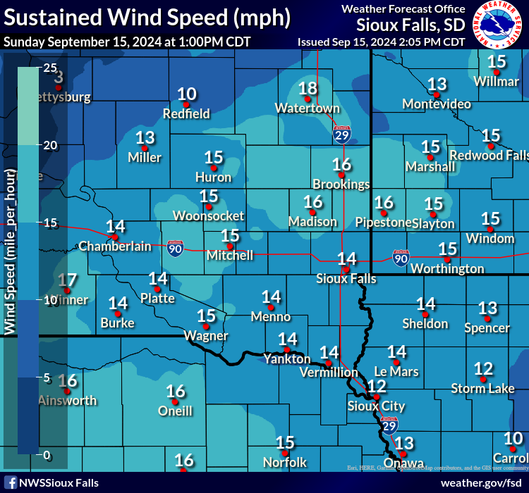 Forecast Sustained Wind Speed and Direction