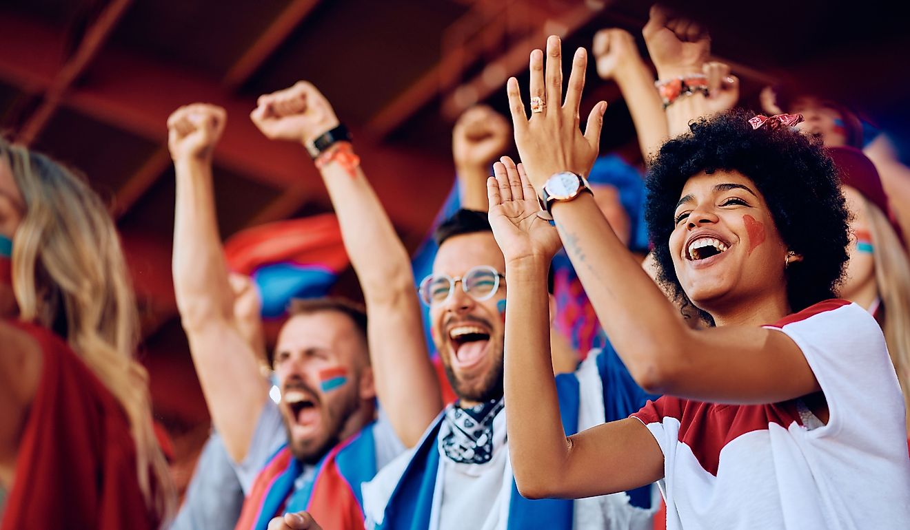 Group of cheerful sports fans - Which sports are the most popular for US fans?