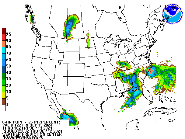 6-Hour PQPF valid 18Z September 13, 2024