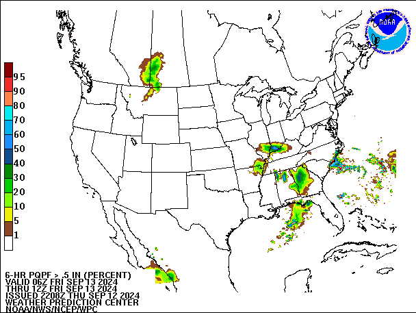 6-Hour PQPF valid 12Z September 13, 2024