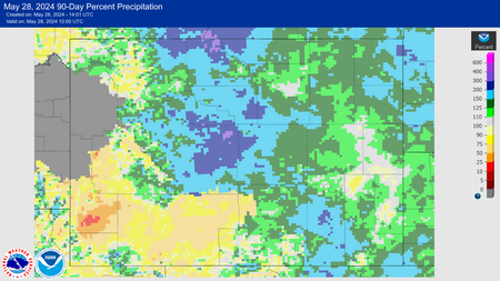 AHPS Precipitation Last 90 Days