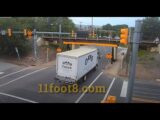 Boxtruck crash sprays debris at the 11foot8+8 bridge