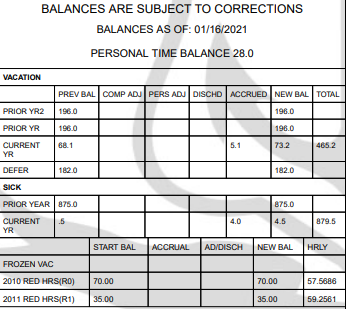 Paystub Balances Screen Shot