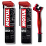 Kit Motul Limpa E Lubrifica C1 + C2 + Escova De Limpeza