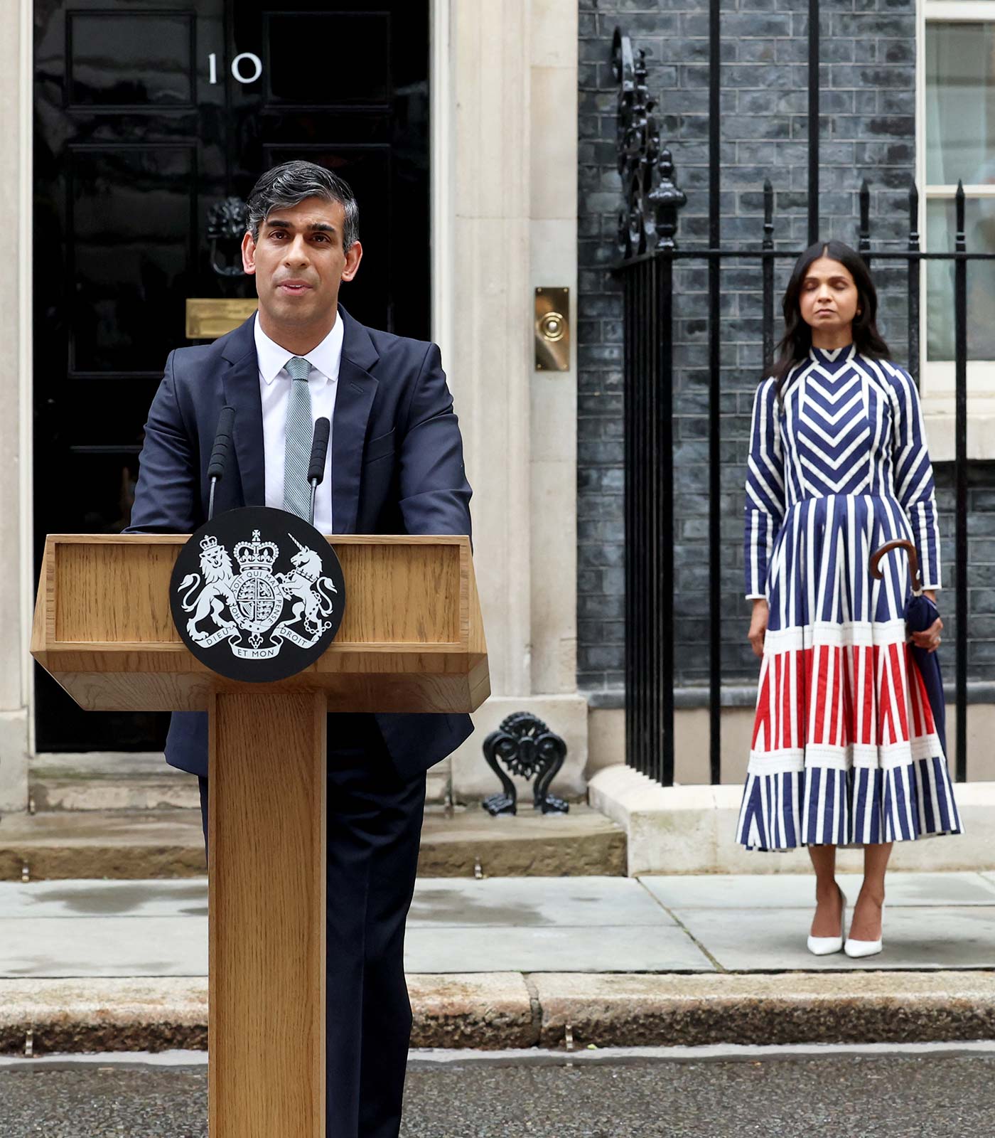 Rishi Sunak speaks outside Downing Street after election loss - 5 July 2024