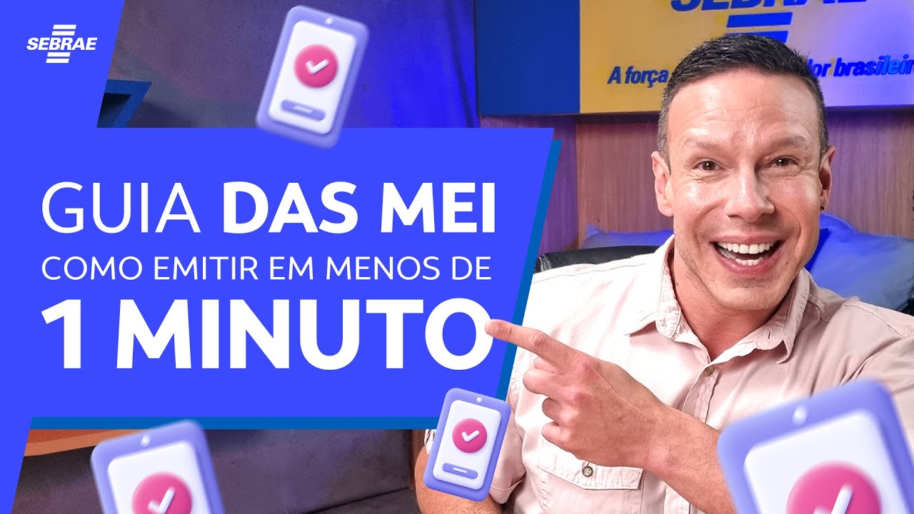 Como emitir a guia DAS em MENOS DE 1 MINUTO 😱 Passo a passo FÁCIL pelo App Meu Sebrae! 👏