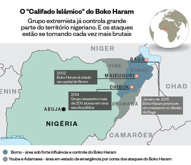 Área de influência do Boko Haram na Nigéria (Foto: Giovana Tarakdjian/ÉPOCA)