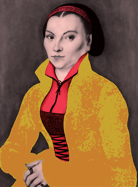 Catarina Von Bora (Foto: Pintura de Lucas Cranach sobre Intervenção de Cristina Kashima )