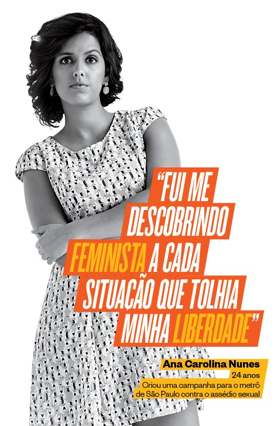 A jornalista Ana Carolina Nunes ajudou o Metrô de São Paulo a criar uma campanha contra o assédio às mulheres nas estações e nos vagões (Foto: Edu Lopes/Click de Gente/ÉPOCA, Produção Daniele Verillo, Makeup Adilson Vital)