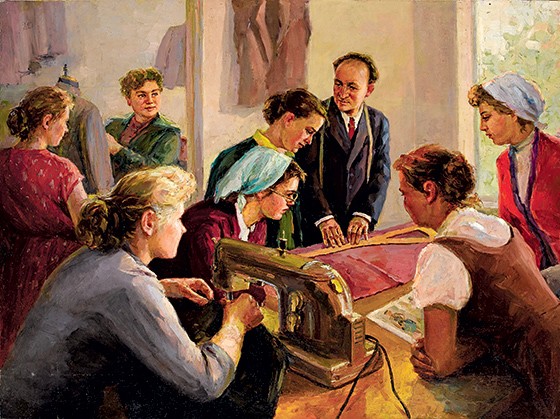 COOPERAÇÃO Costureiras soviéticas em tela de 1960. Essas profissionais estão no centro da trama de O que fazer?, de Tchernichevski (Foto: Fine Art Images/Heritage Images/Getty Images)