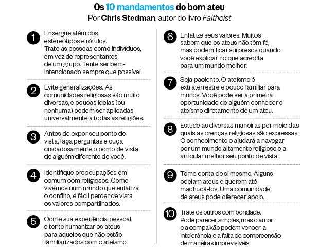 Os 10 mandamentos do bom ateu (Foto: ÉPOCA)