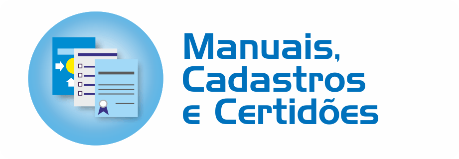 Manuais, Cadastros e Certidões