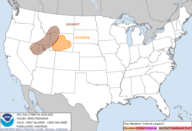 SPC Day Two Fire Weather Outlook