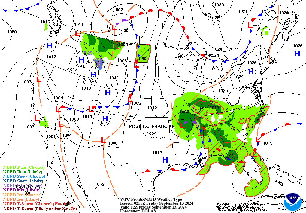 HPC Short Range Forecast