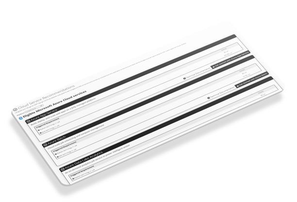Cloud Service Recommendations