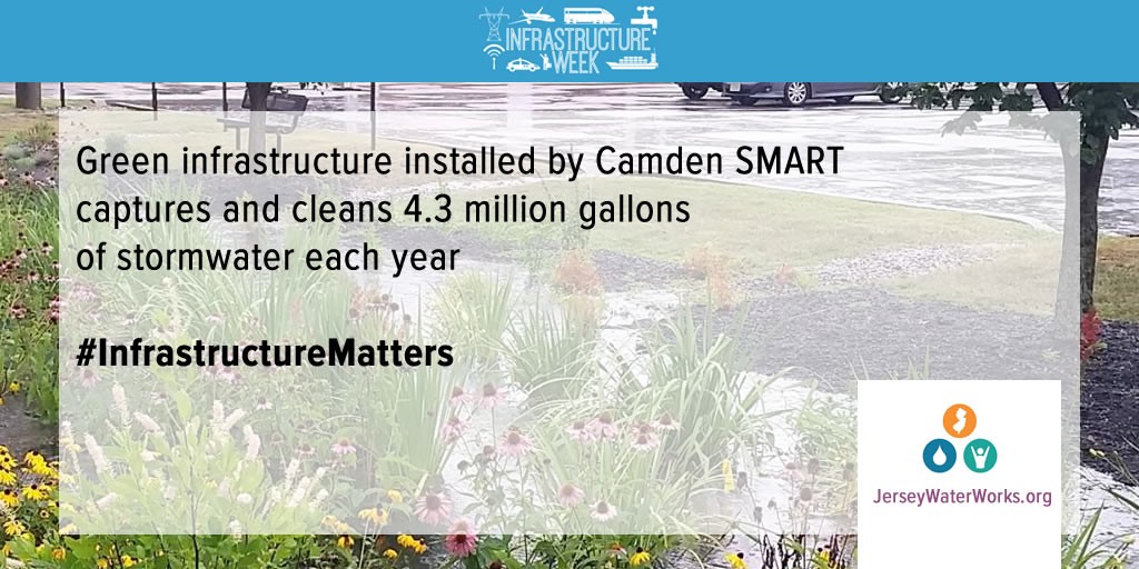 A picture of some flowers and grass with the words " infrastructure installed by camden smart ".