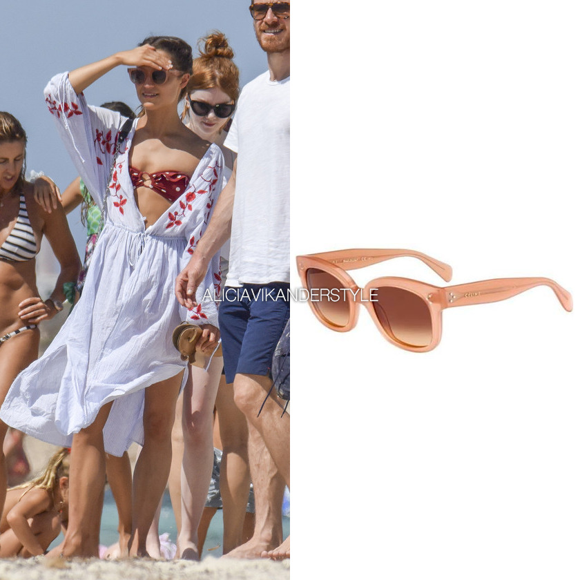 July 5th, 2017 | Spotted in Ibiza
Celine Audrey Sunglasses in Antique Rose - $205.32