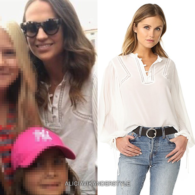 July 27th, 2017 | Spotted in Sweden with Fans (x)
Anine Bing Pleated Sleeve Blouse - $142 - Available in Black
!function(doc,s,id){ var e, p, cb; if(!doc.getElementById(id)) { e = doc.createElement(s); e.id = id; cb = new Date().getTime().toString();...