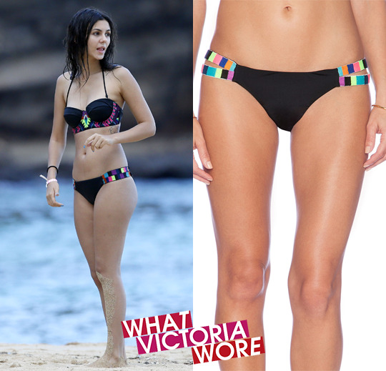 August 26th, 2015 | On Vacation in Oahu, Hawaii
Mara Hoffman Embroidered Bikini Bottoms in Black - Sold Out