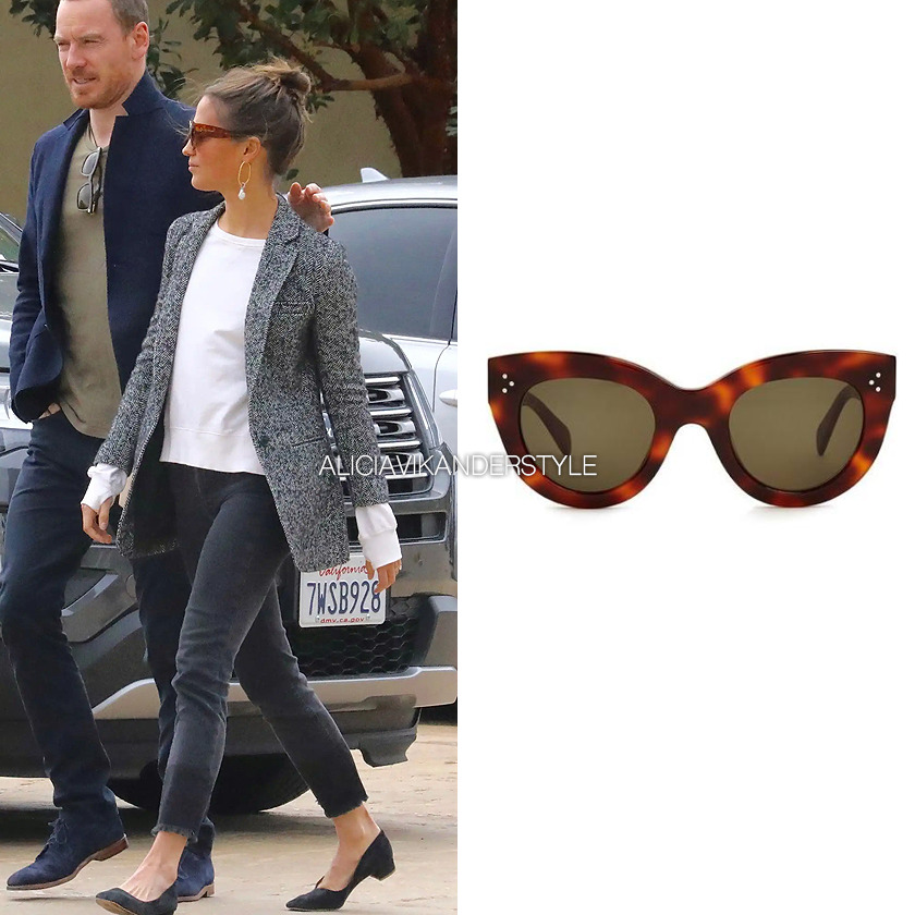 March 16th, 2018 | Spotted in LA
Céline Caty Cate Eye Acetate Sunglasses - $259
!function(doc,s,id){ var e, p, cb; if(!doc.getElementById(id)) { e = doc.createElement(s); e.id = id; cb = new Date().getTime().toString(); p =...