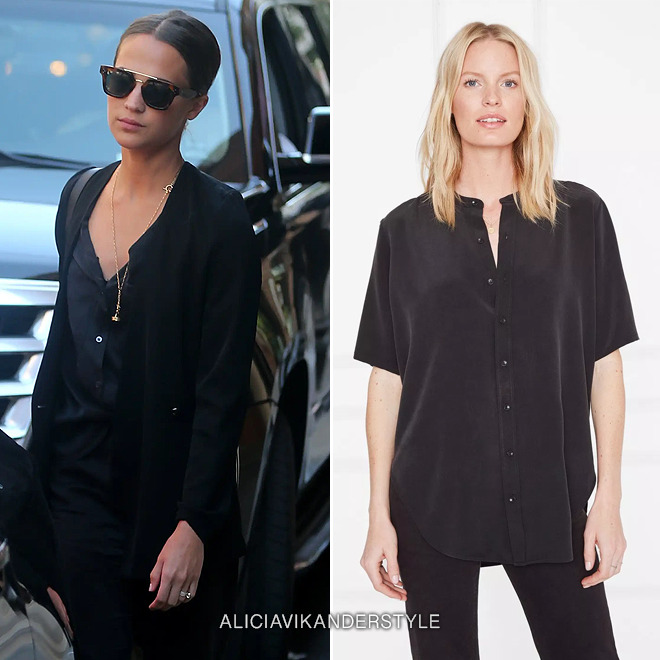 May 9th, 2018 | Spotted in New York
Anine Bing Tatianna Blouse - $149