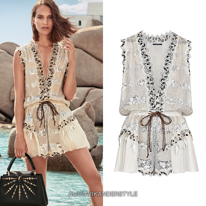 Louis Vuitton Cruise 2019 Campaign | 2018
Louis Vuitton All Over Embroidered Jumpsuit - $10,400