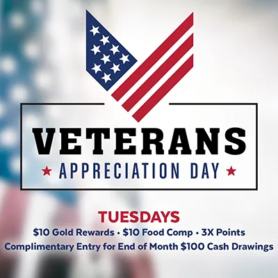 Veteran's Appreciation Day Tuesdays Graphic