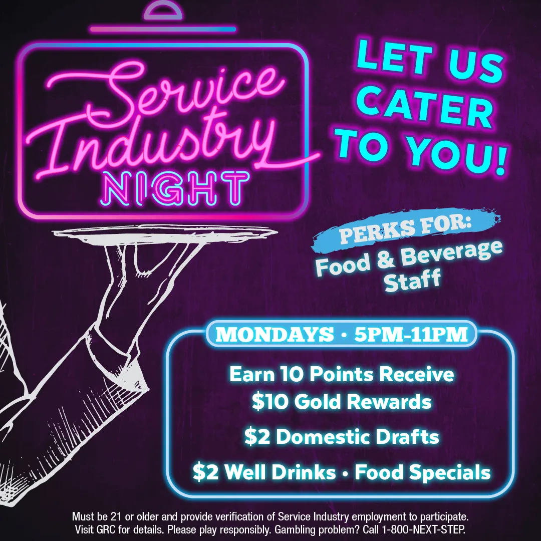 Monday is service industry night.
