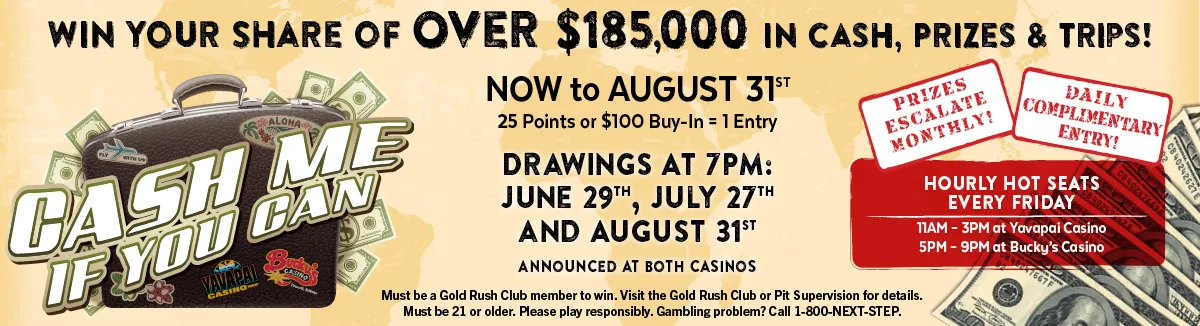 Cash Me If You Can Banner Drawings Win share of $185,000