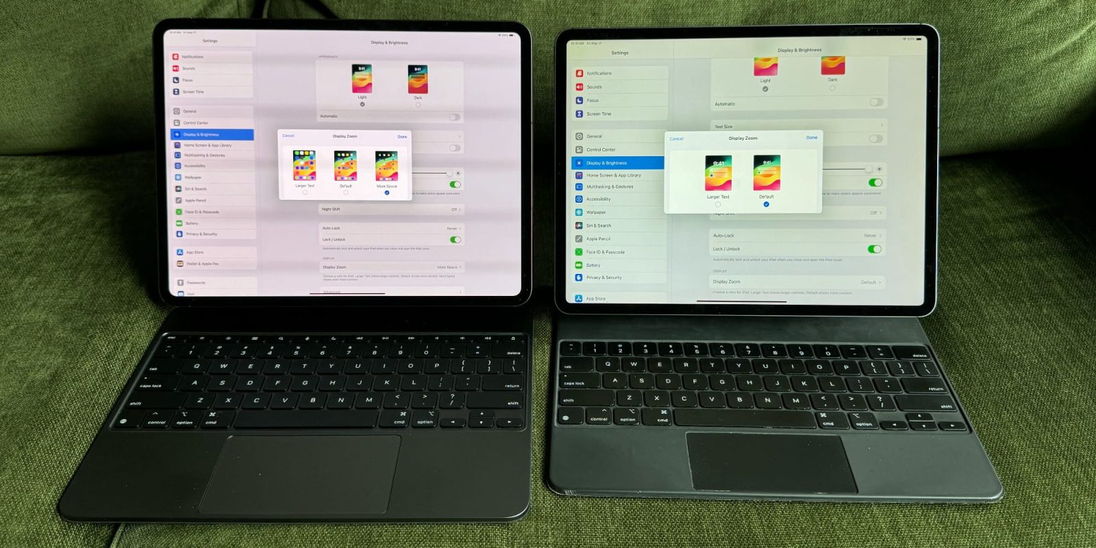 13-inch iPad Pro space comparison