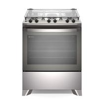 Fogão 5 bocas Electrolux Cinza Efficient com Mesa Inox, PerfectCook e VaporBake (FE5IC)