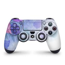 Skin Compatível PS4 Controle Adesivo - Folhas Lilás