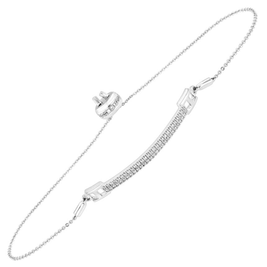 18 Karat White Gold Bolo Diamond Bracelet '1/2 Carat'