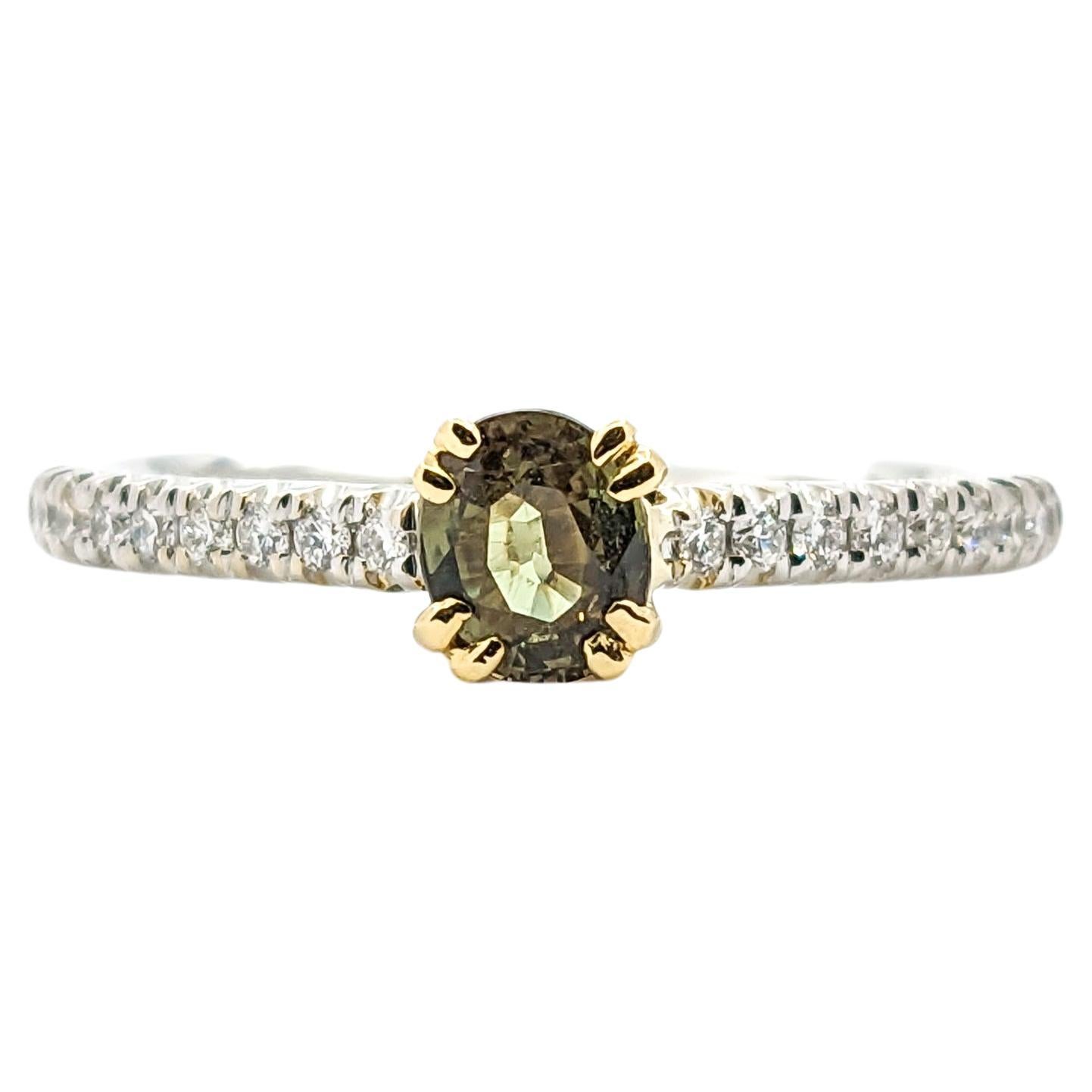 .47ct Natural Alexandrite & Diamond Ring In Yellow Gold