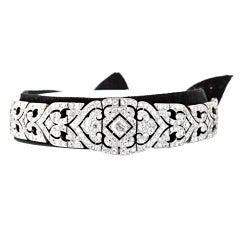 The Age of the Vanderbilts Diamond Black Velvet Choker/Bracelet/Tiara