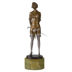 Art Deco Bronze Figure Entitled 'Riding Crop' by Bruno Zach