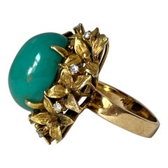 Gold and Turquoise Ring