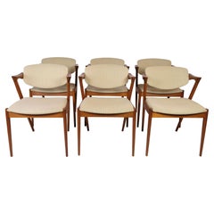 Set Of 6 Dining Chairs Model 42 By Kai Kristiansen For Schou Andersen From 1960s