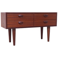 Small Danish Teak Chest of Drawers by Kai Kristiansen for FM, 1960s.