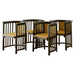 A Set of 4 Bentwood Barrel Chairs by Josef Hoffman for J & J Kohn