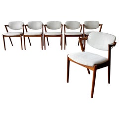 Kai Kristiansen Model 42 Dining Chairs in Teak, Denmark