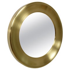 Large Brass Mirror by Glasmäster in Markaryd, Sweden, 1970s