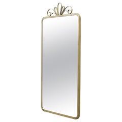 Swedish modern brass wall mirror by Ystad Metall, 1940s