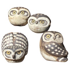 Stig Lindberg Gustavsberg Sweden Juvenile Brood of Miniature Ceramic Owls