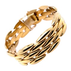 Vintage Cartier Gentiane 18 Karat Yellow Gold Bracelet, Circa 1990